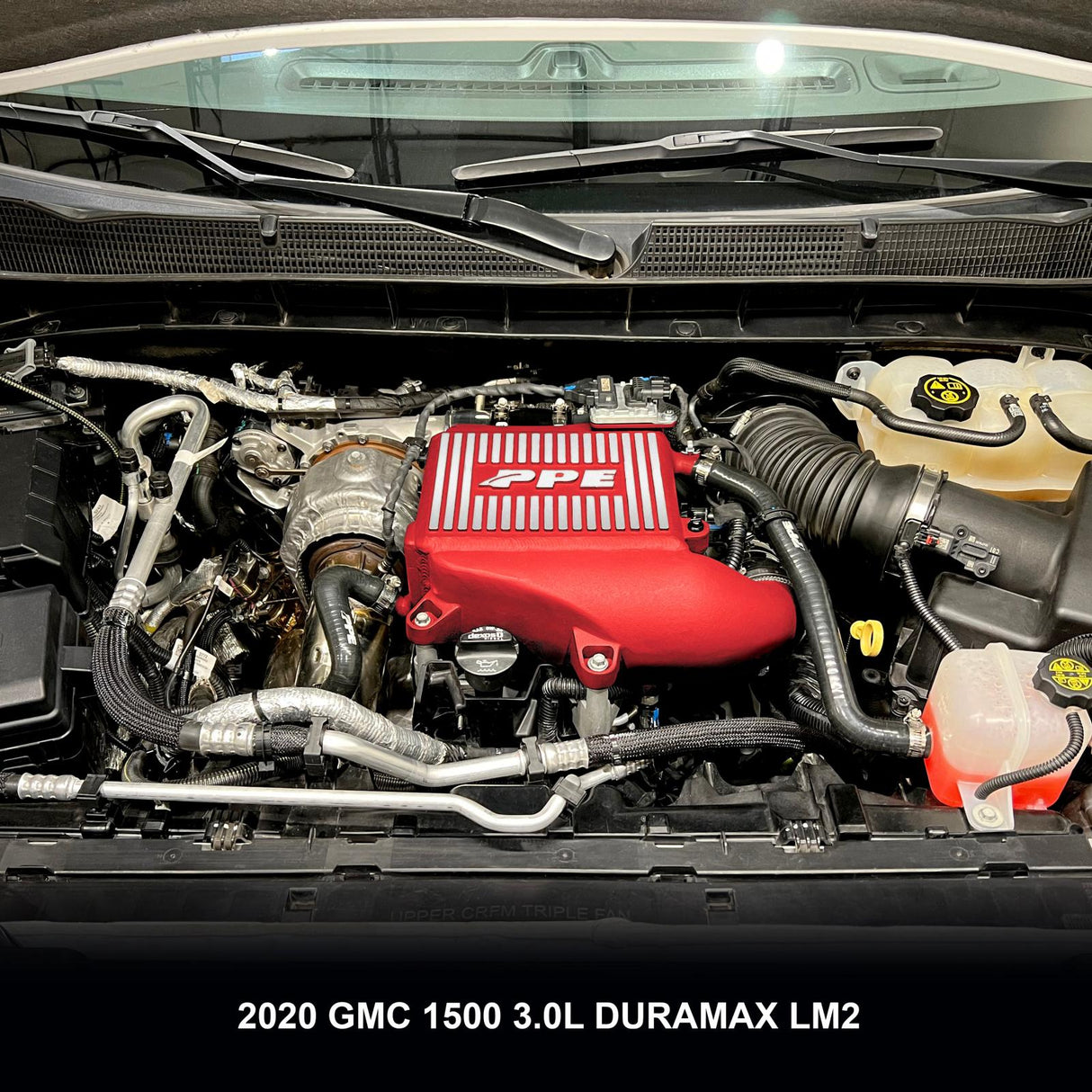 2020-2023 3.0L Duramax LM2, LZO Air-To-Water Intercooler Kit Red - View 5 | Dirty Garage