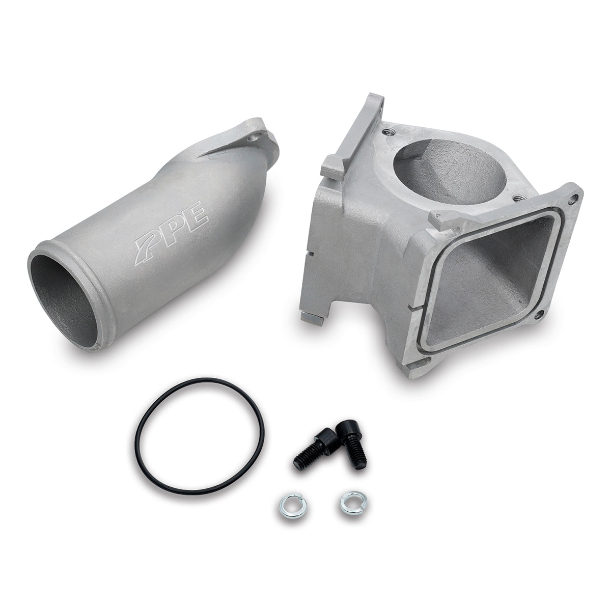 2006-2010 6.6L Duramax Race High-Flow 3 inch Intake Bridge Manifold 2pc Race Red - View 2 | Dirty Garage