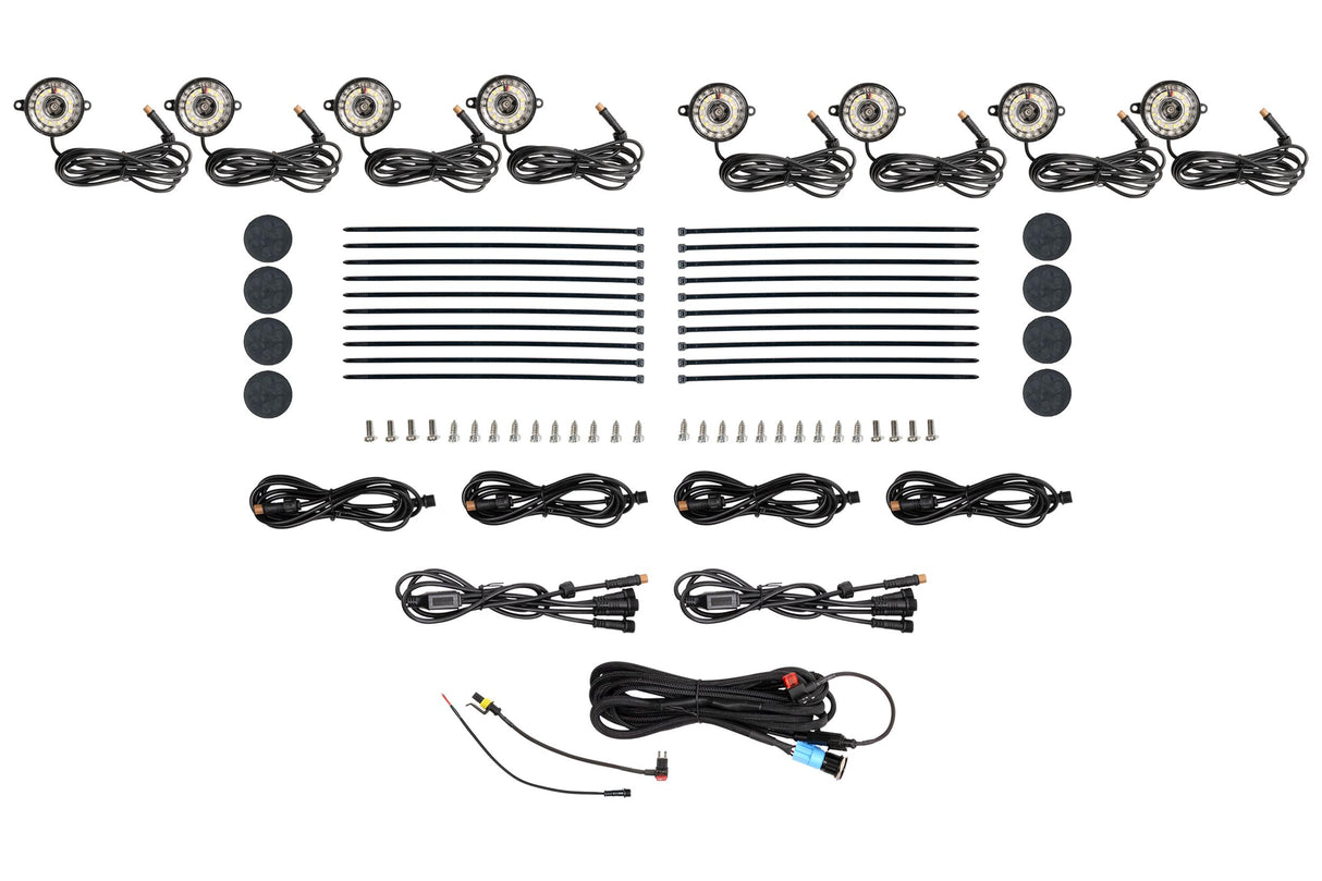Universal Morimoto Rock Light Kit White LED 8 Pack | Dirty Garage