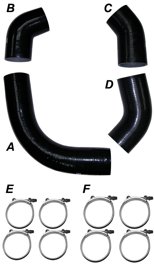2001-2001 LB7 2001 Silicone Hose And Clamp Kit Black | Dirty Garage