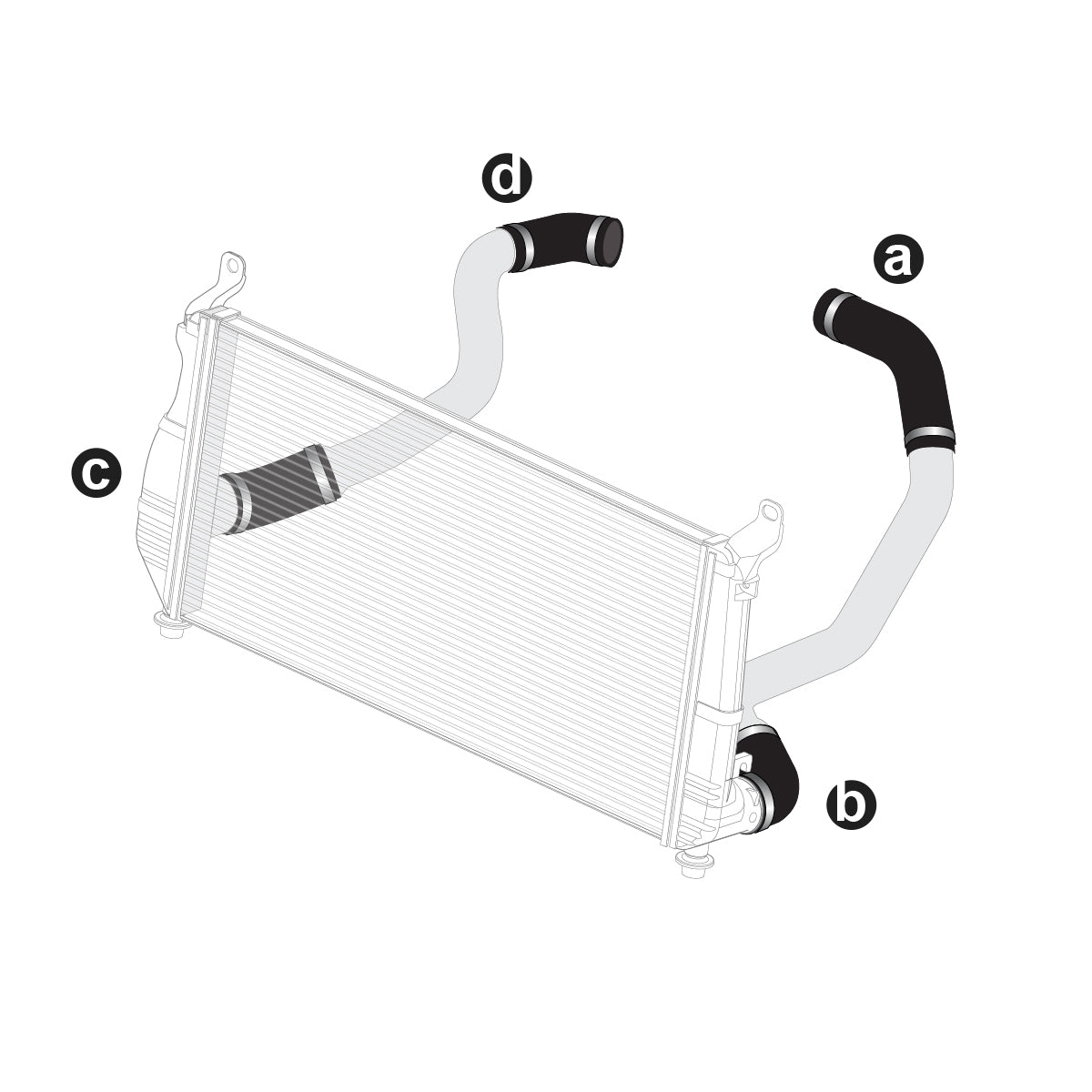 2001-2001 LB7 2001 Silicone Hose And Clamp Kit Black - View 2 | Dirty Garage