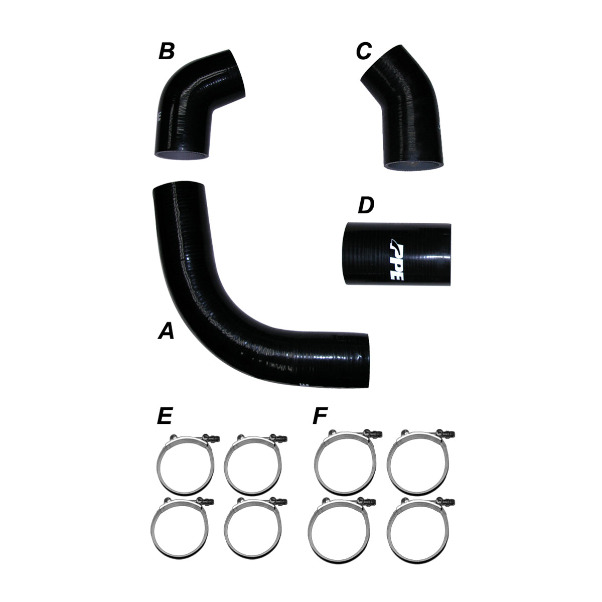 2002-2004 LB7 Silicone Hose And Clamp Kit Black - View 2 | Dirty Garage