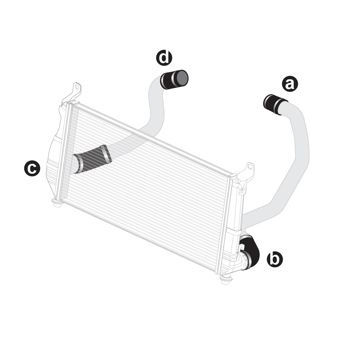2004-2005 LLY 04.5-05 Silicone And Clamp Kit Black - View 2 | Dirty Garage