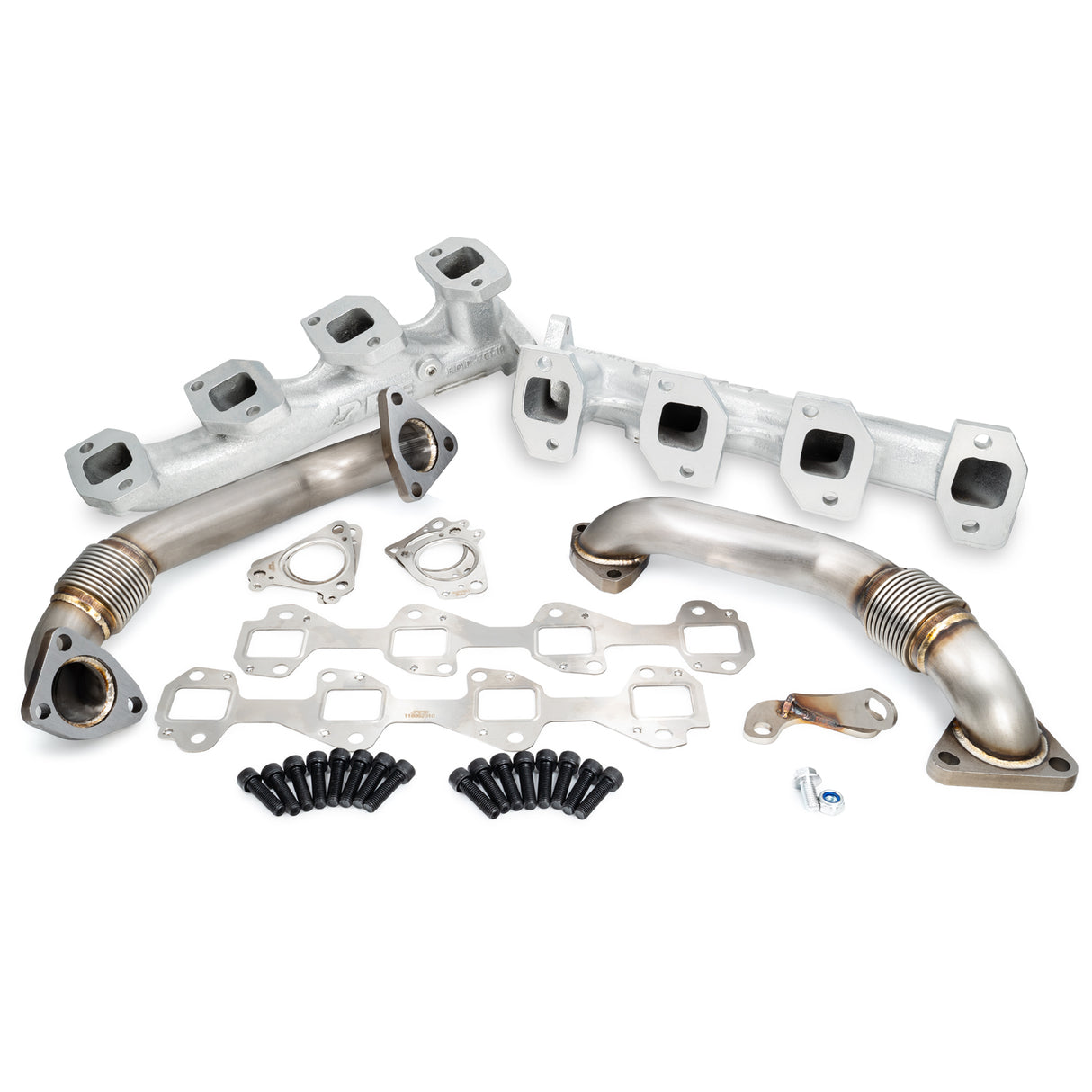 2001-2016 6.6L Duramax High-Flow Exhaust Manifolds and Up-Pipes Kits - View 9 | Dirty Garage