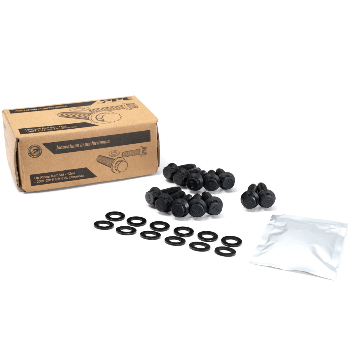 2001-2016 6.6L Duramax Up-pipes Bolt Set 12pcs - View 2 | Dirty Garage