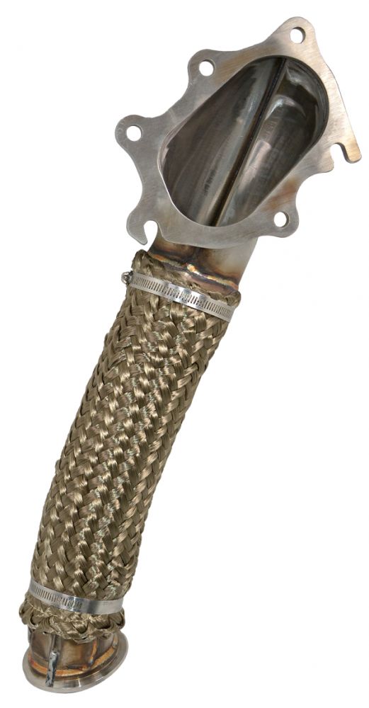 2002-2004 3 Inch 304 Stainless Steel Down Pipe LB7 Ca - View 3 | Dirty Garage