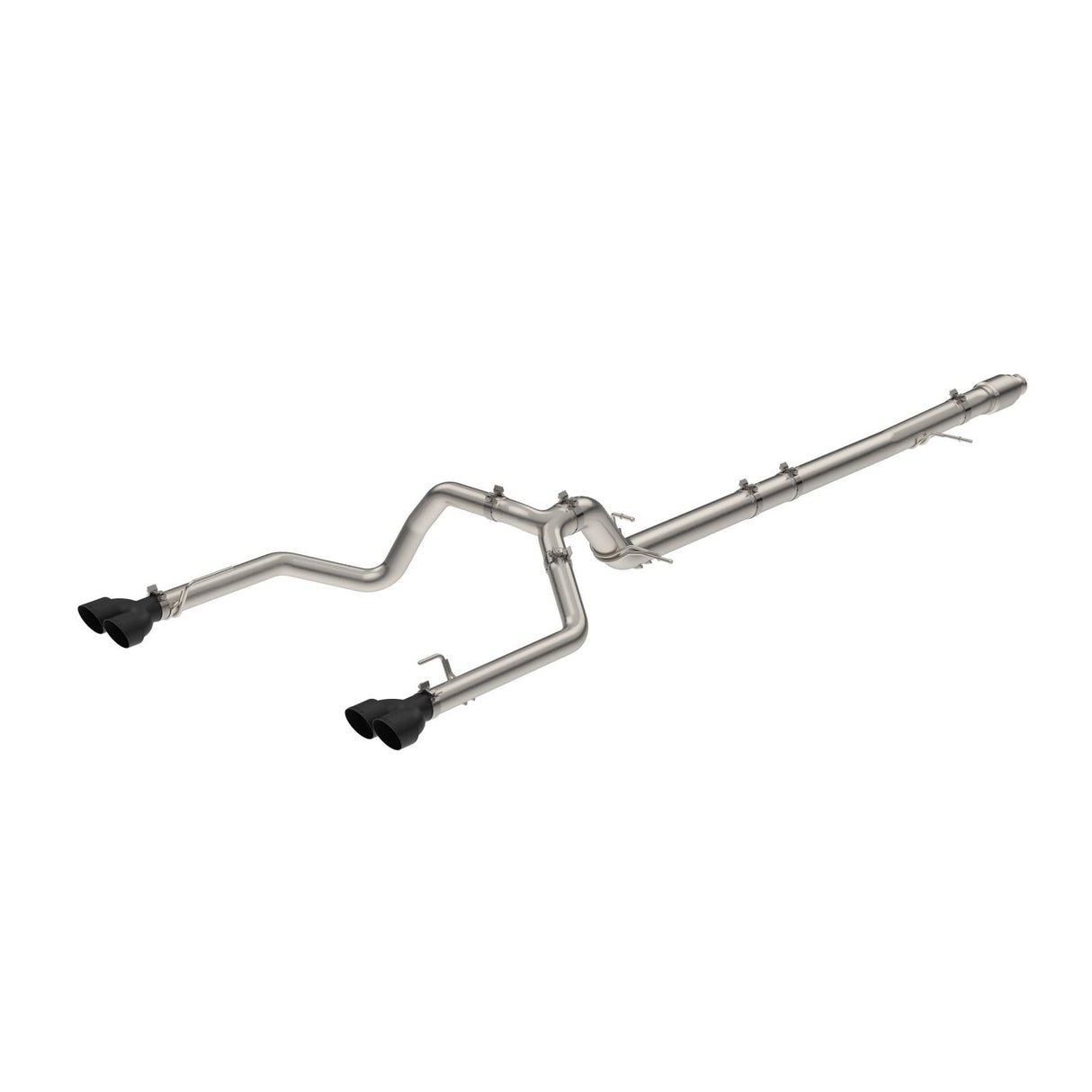 2020-2022 3.0L Duramax 304 Stainless Steel DPF-Back Performance Exhaust Kit - Dual Exit-Raw Tubes, Black Ceramic Coated Tips | Dirty Garage