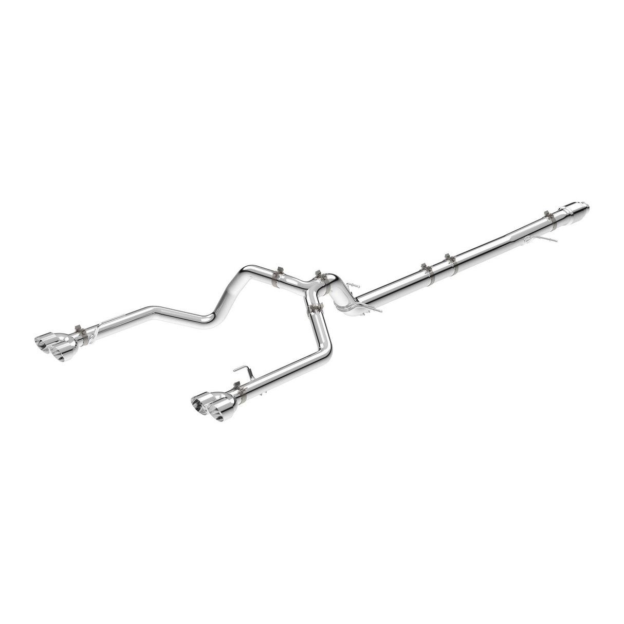 2020-2022 3.0L Duramax 304 Stainless Steel DPF-Back Performance Exhaust Kit - Dual Exit-Polished Tubes, Polished Tips | Dirty Garage
