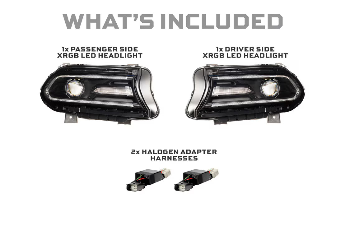 2015-2023 Charger XRGB LED Headlights Set - View 7 | Dirty Garage