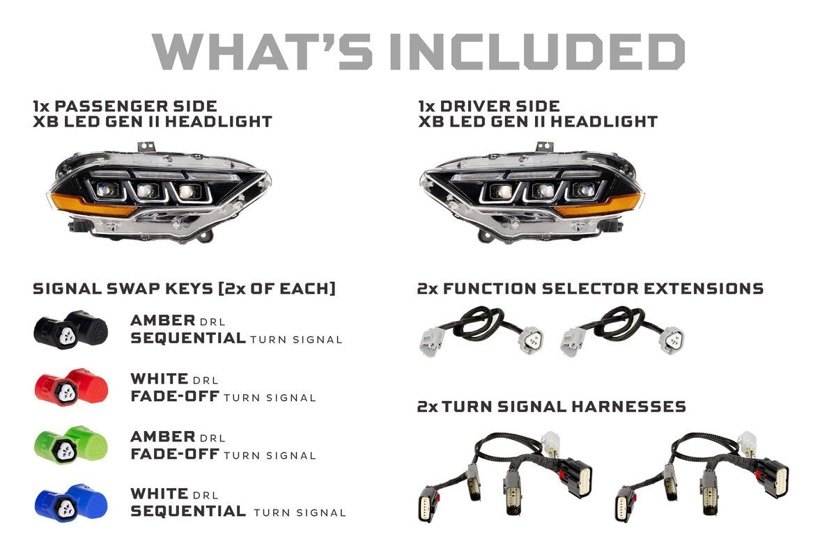 2018-2023 Mustang XB LED Headlights Set (LF2-414)