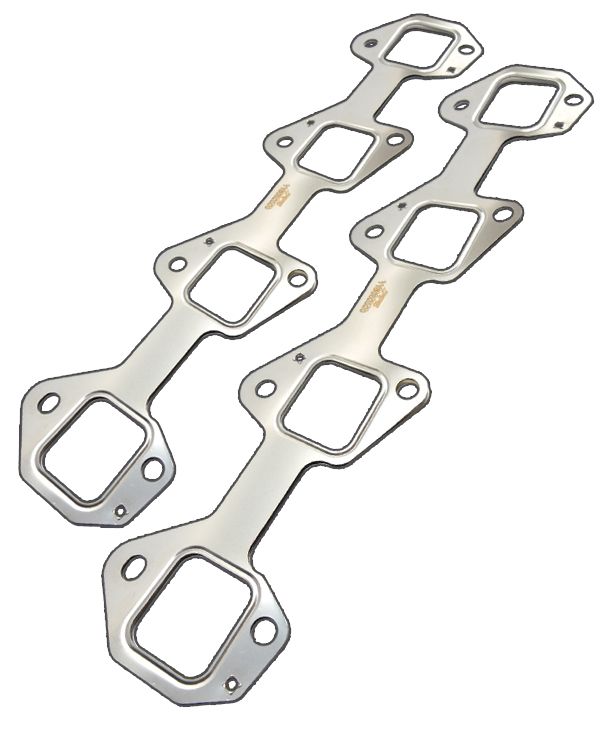 2001-2016 Standard Port Stainless Steel Exhaust Manifold Gasket Set 2 Pcs - View 2 | Dirty Garage