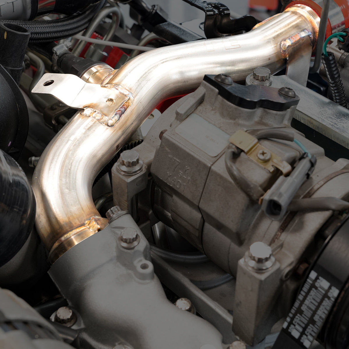 2004-2005 Engine Coolant Return Pipe 2004.5-05 LLY 304SS Polished - View 3 | Dirty Garage