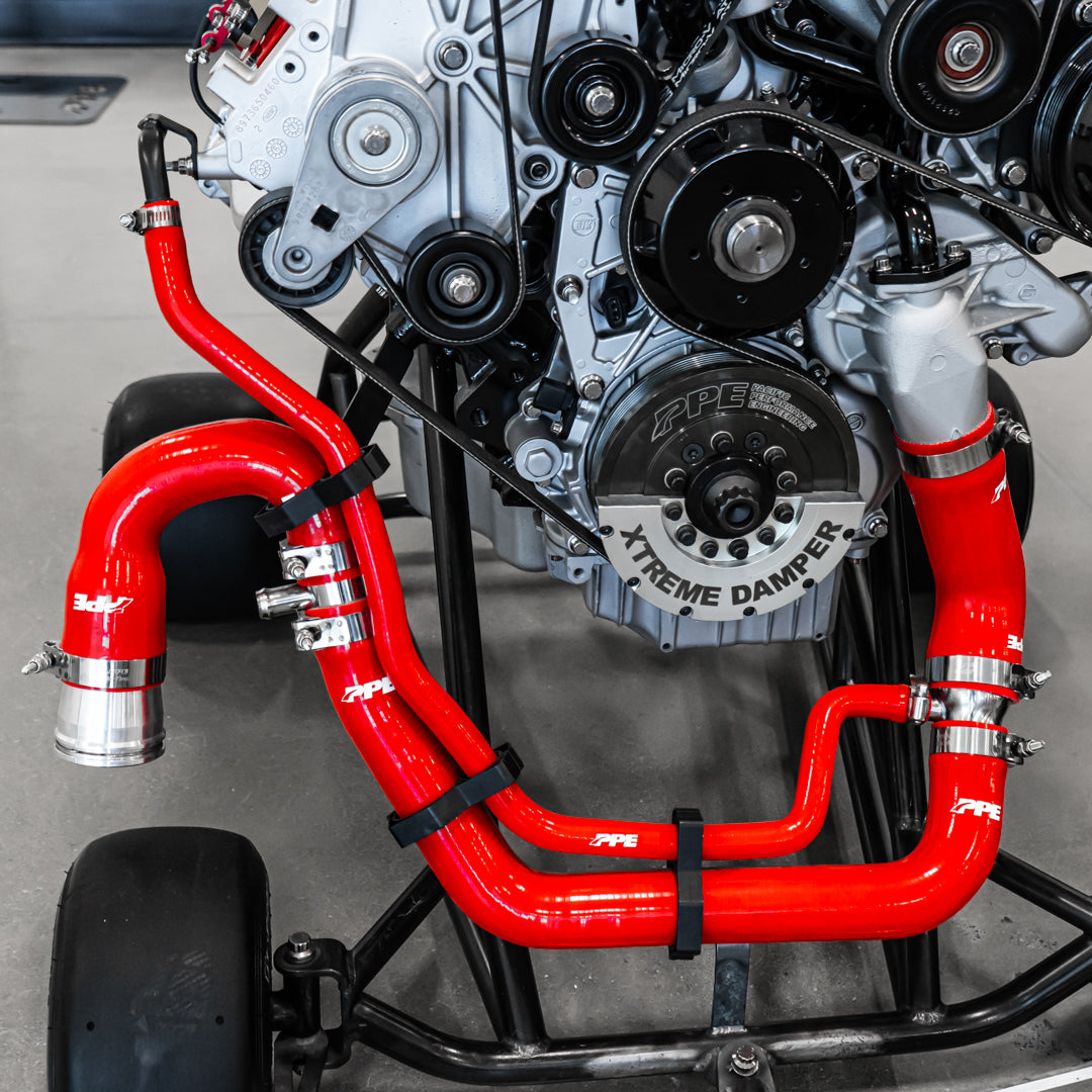 2006-2010 Coolant Hose Kit LBZ LMM Red - View 2 | Dirty Garage