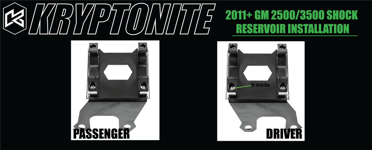 2011- GM Front Shock Reservoir Mount Kit - View 3 | Dirty Garage