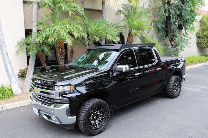Go Rhino 19-23 Chevrolet/GMC Silverado/Sierra 1500 CC Ceros Low Profile Roof Rack - Tex. Blk - View 10 | Dirty Garage