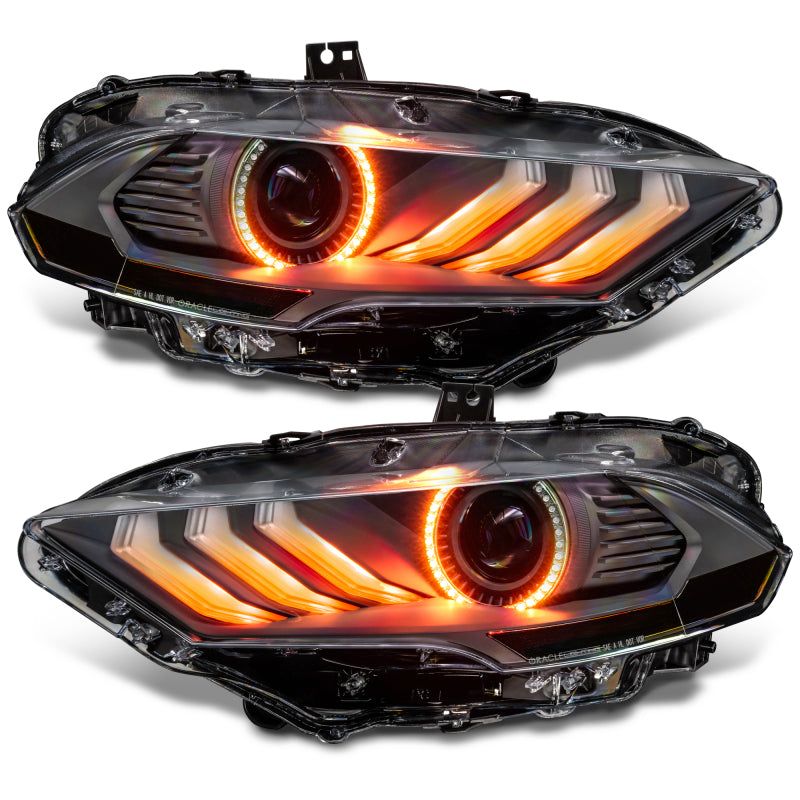 2018-2023 Mustang Dynamic ColorSHIFT LED Headlights Black Series - View 11 | Dirty Garage