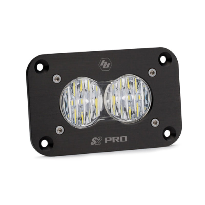 Universal S2 Pro Flush Mount Wide Cornering Pattern LED Work Light Clear | Dirty Garage
