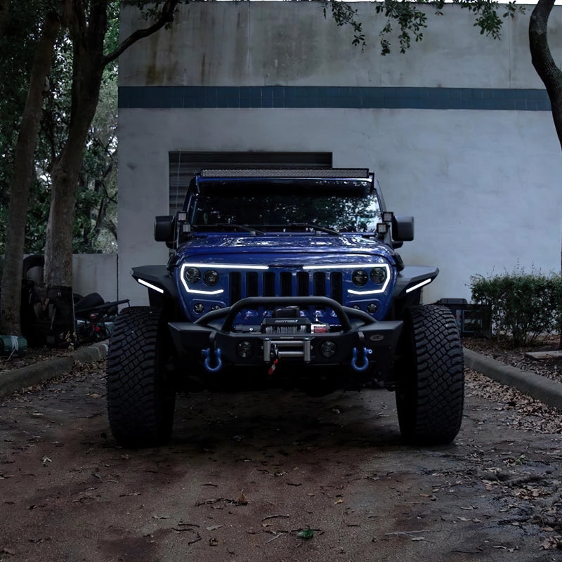 2018-2025 Wrangler JL JT VECTOR Series Full LED Grille - View 5 | Dirty Garage