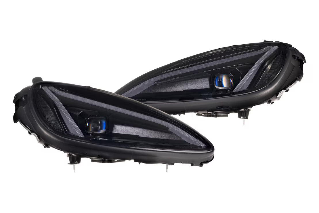 XB LED Headlights: Corvette C6 (05-13) (C8 Style / Set) - View 3 | Dirty Garage