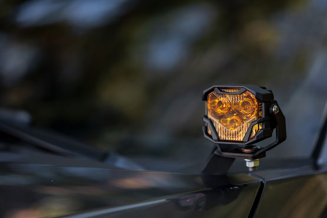2014-2018 GMC 1500 2Banger Led Ditch Light Brackets - View 2 | Dirty Garage