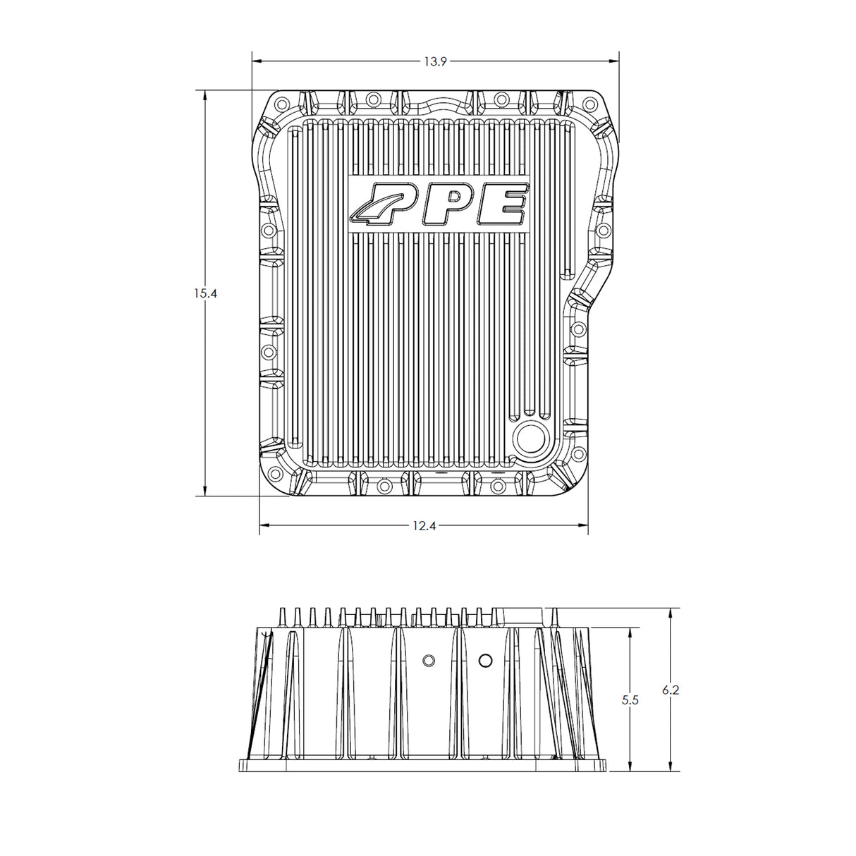 2001-2020 Deep Transmission Pan Allison 1000 And 2000 Series 1000 And 2000 Series Brushed - View 7 | Dirty Garage