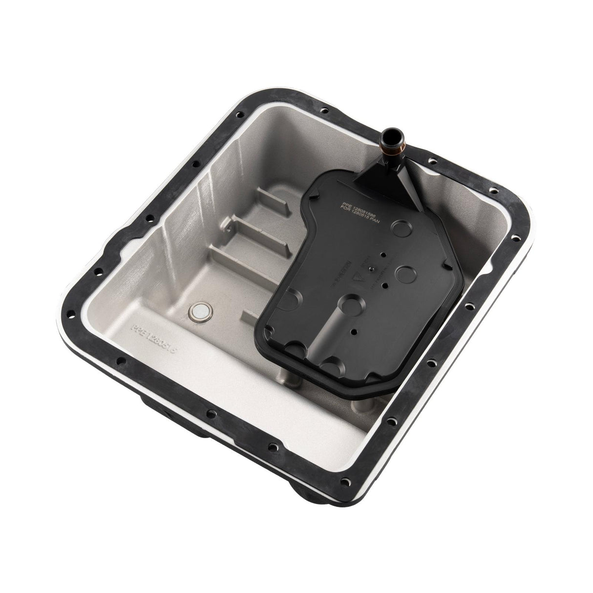 Universal 700R4 4L60 4L60E 4L65 4L70E 4L75E Deep Transmission Pan 1982 and Later - Brushed - View 3 | Dirty Garage