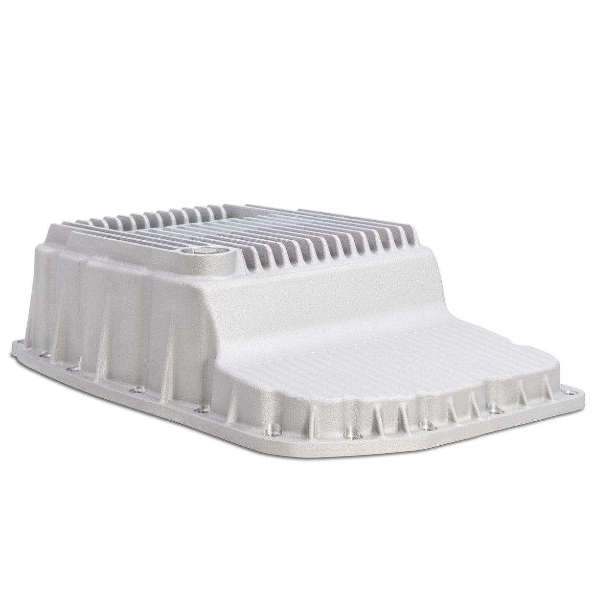 2007-2015 w/ 6L80 Heavy-Duty Cast Aluminum Transmission Pan Raw - View 3 | Dirty Garage