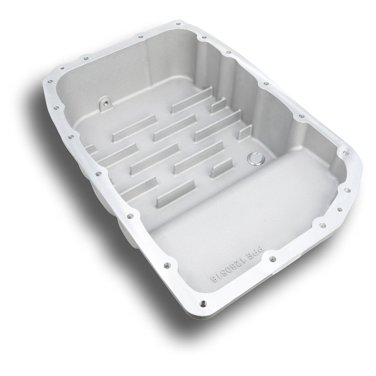 2007-2015 w/ 6L80 Heavy-Duty Cast Aluminum Transmission Pan Raw - View 6 | Dirty Garage