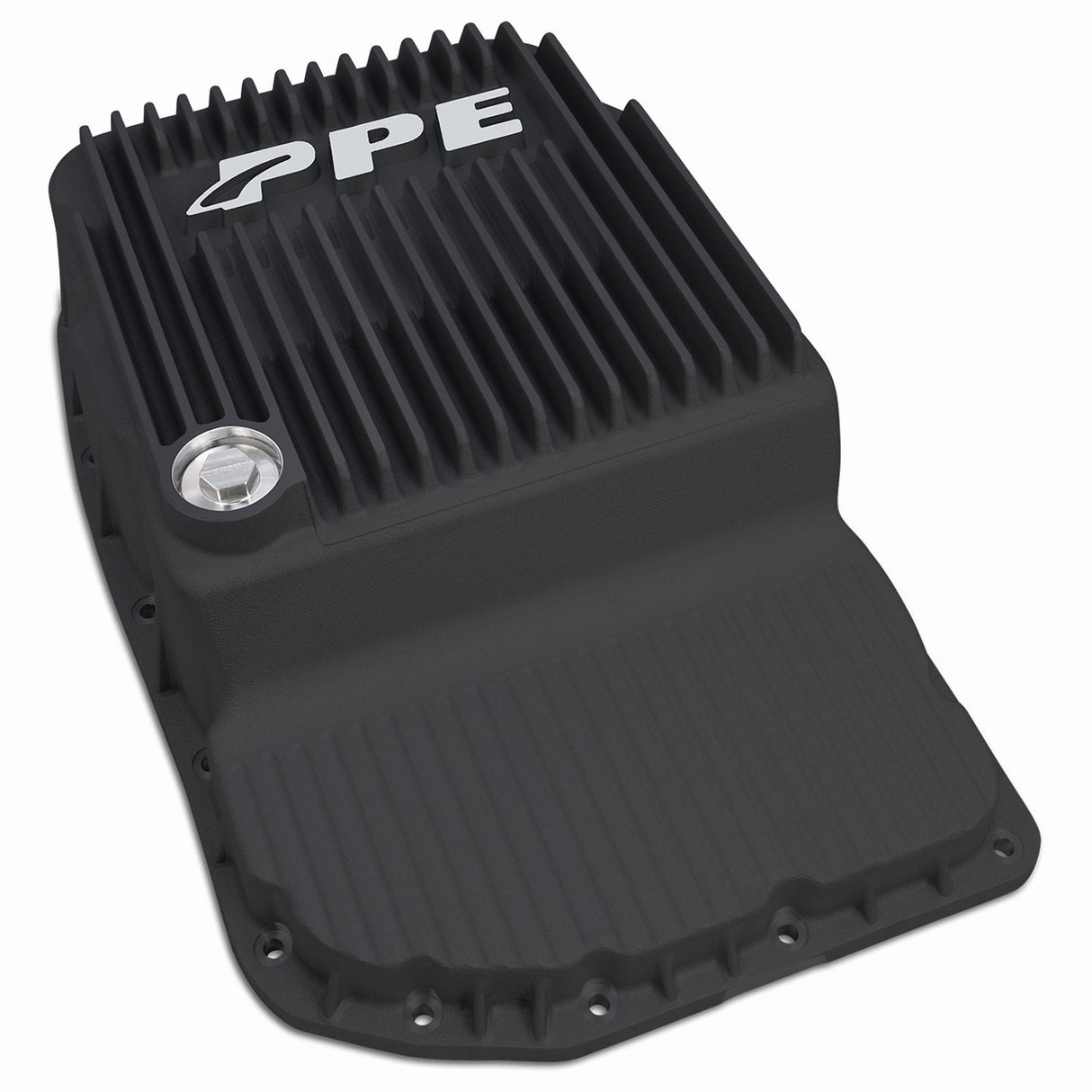 2007-2015 w/ 6L80 Heavy-Duty Cast Aluminum Transmission Pan Black - View 2 | Dirty Garage