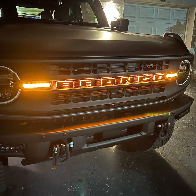 Universal Illuminated Black Surface LED B Letter Badge - View 3 | Dirty Garage