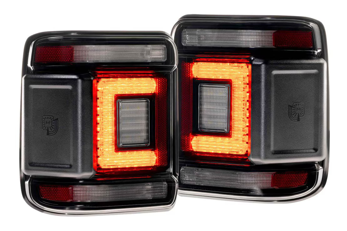 2018-2024 Wrangler XB LED Smoked Lens Tail Lights - View 2 | Dirty Garage