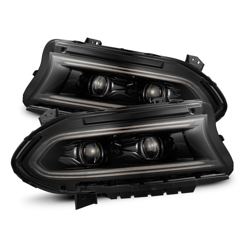 2015-2023 Charger Luxx-Series LED Projector Alpha-Black Headlights Active Light Sequential Signal Switchback DRL | Dirty Garage
