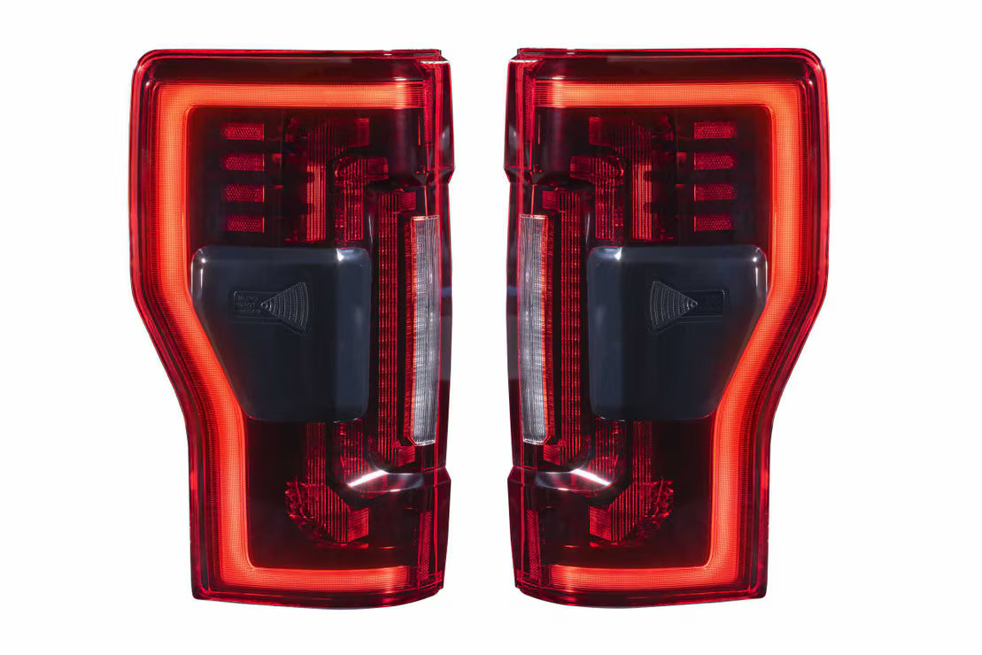 2017-2022 Superduty XB LED Tail Lights Pair Red - View 3 | Dirty Garage