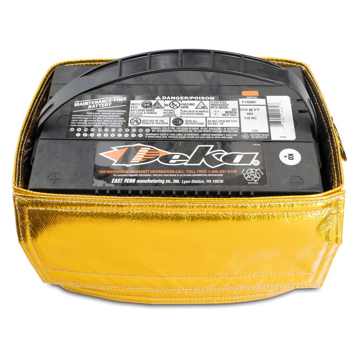 2001-2006 Heat Shield Battery Side Post Gold | Dirty Garage