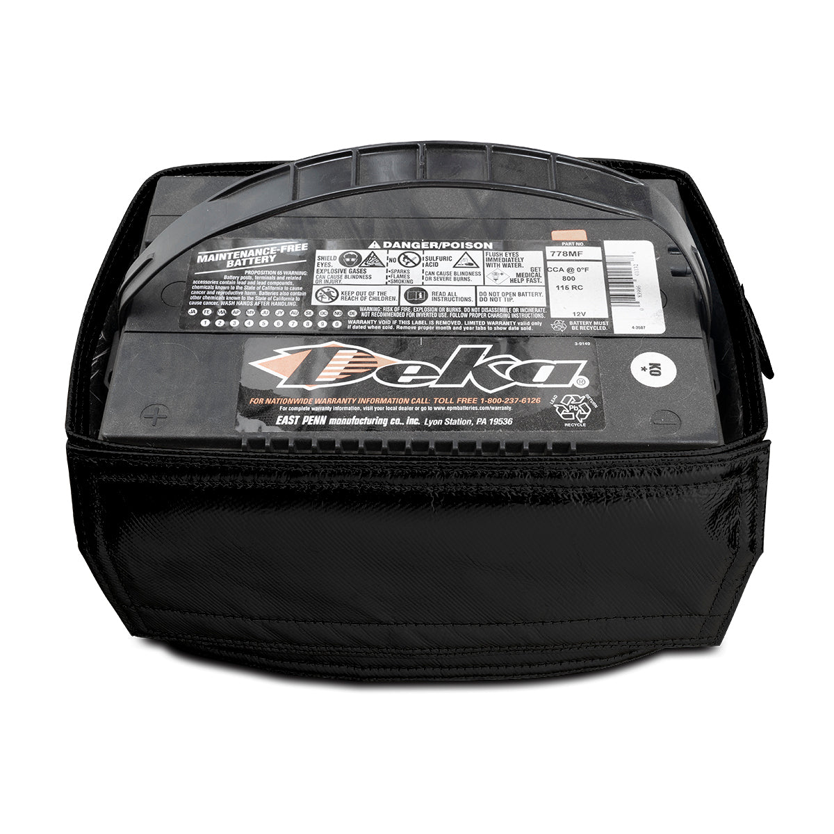 Universal Heat Shield Battery Side Post Black - View 3 | Dirty Garage
