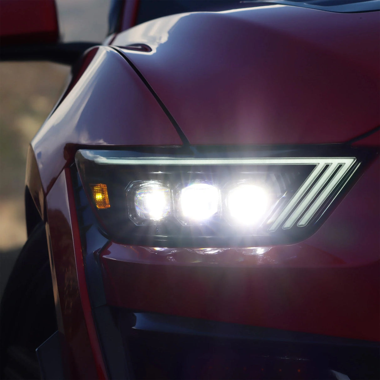 2015-2020 Mustang Black Nova-Series LED Projector Headlights (ARX880144)