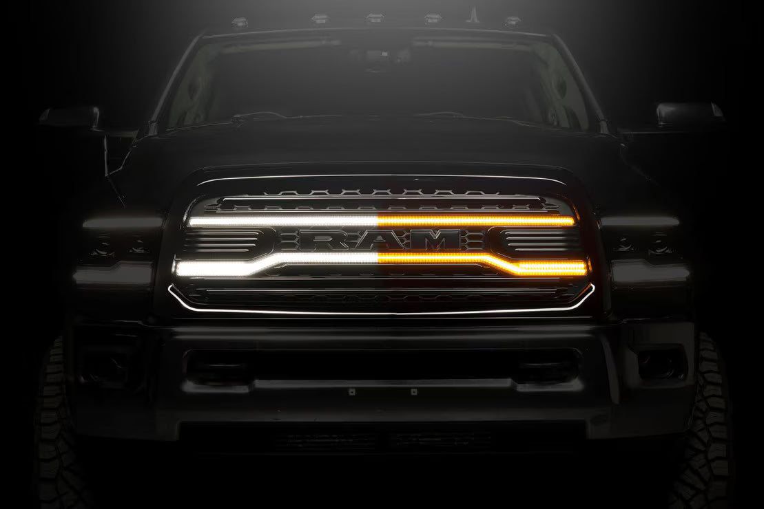 2013-2018 Ram HD Chrome XBG LED DRL Grille - View 5 | Dirty Garage