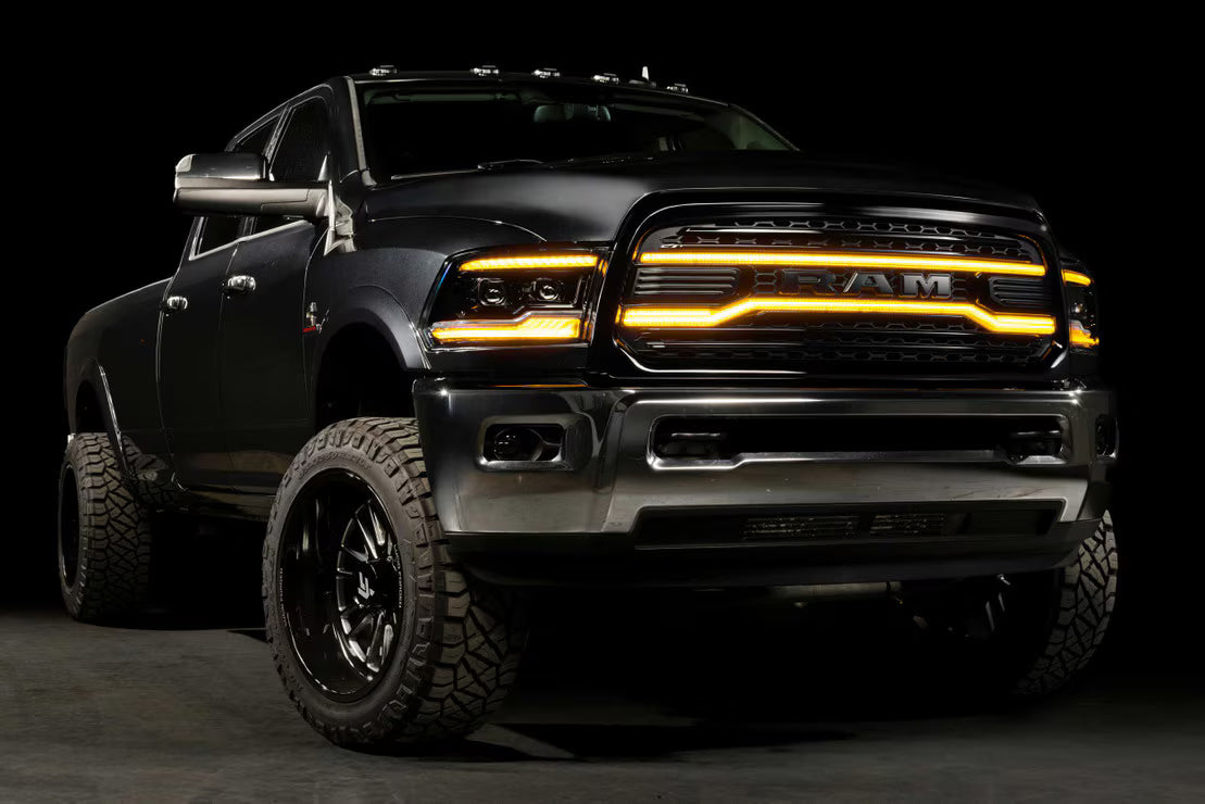 2013-2018 Ram HD Chrome XBG LED DRL Grille - View 6 | Dirty Garage