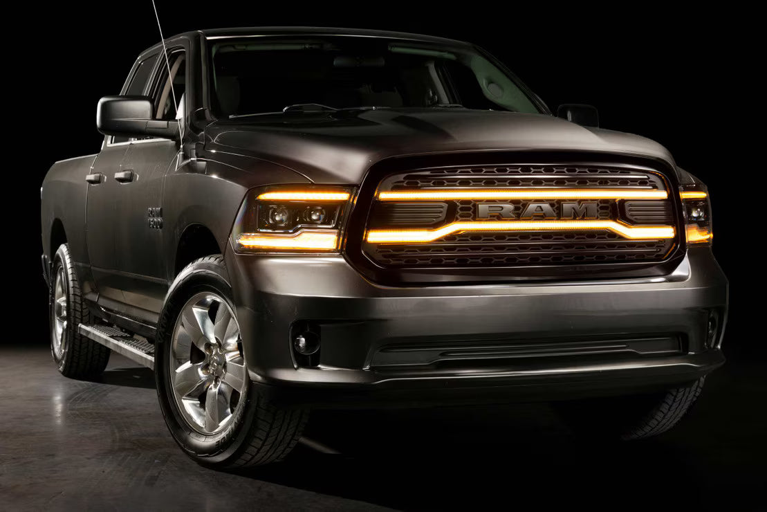 2019-2024 Ram 1500 Classic Chrome XBG LED DRL Grille - View 5 | Dirty Garage