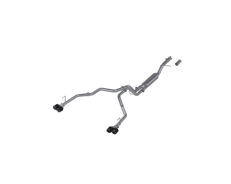 2021-2024 GM T304 SS 3" Cat-Back Dual Split Exhaust Quad Carbon Fiber Tips | Dirty Garage