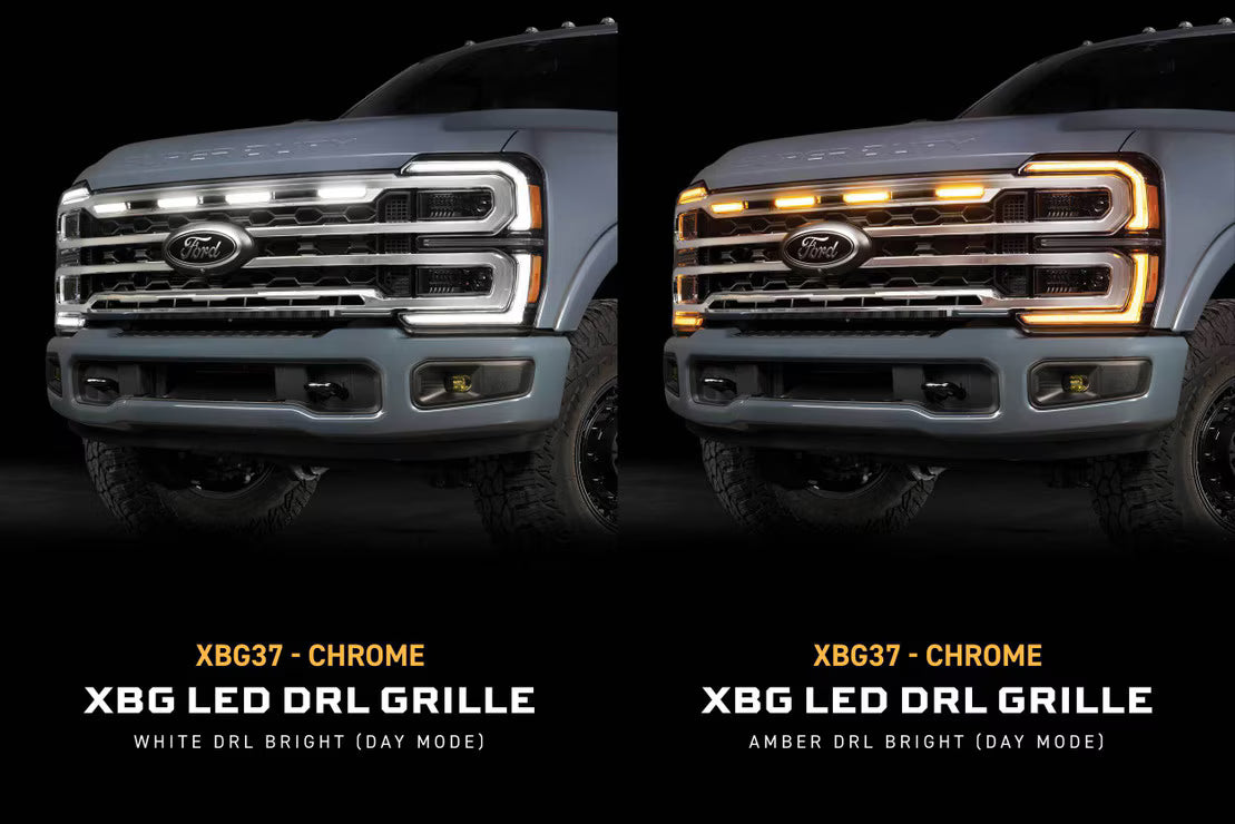 2023-2025 Super Duty XBG LED DLR Chrome Grille - View 8 | Dirty Garage