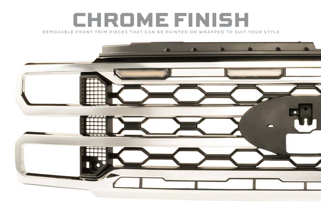 2023-2025 Super Duty XBG LED DLR Chrome Grille - View 5 | Dirty Garage