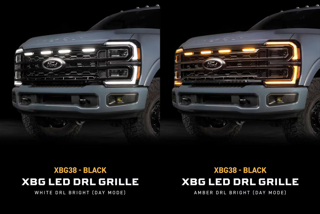 2023-2025 Super Duty XBG LED DRL Black Grille - View 9 | Dirty Garage