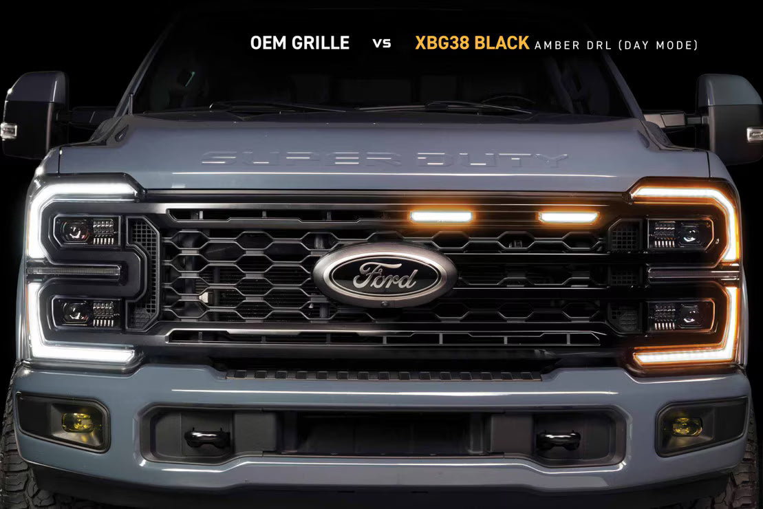 2023-2025 Super Duty XBG LED DRL Black Grille - View 7 | Dirty Garage