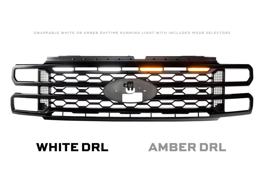 2023-2025 Super Duty XBG LED DRL Black Grille - View 3 | Dirty Garage