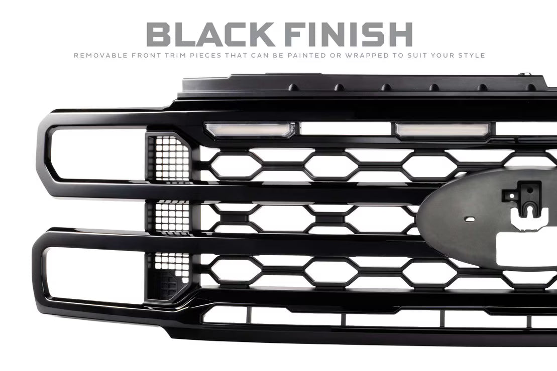 2023-2025 Super Duty XBG LED DRL Black Grille - View 6 | Dirty Garage