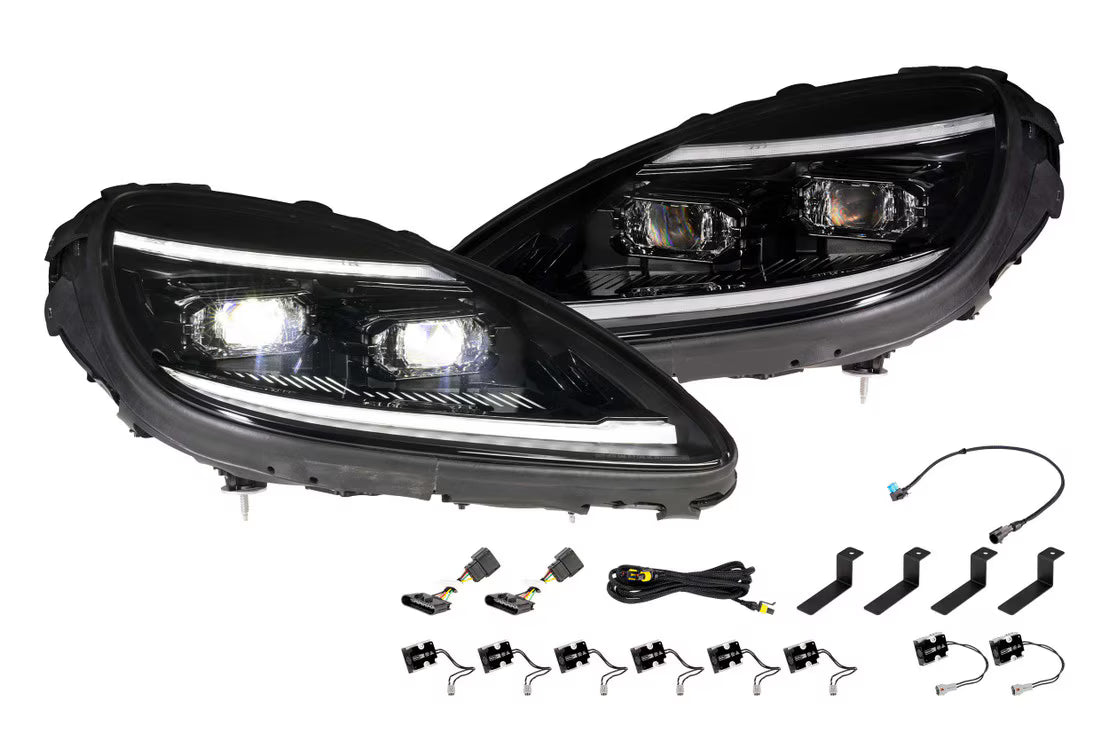 2005-2013 Corvette C6 XB EVO Hybrid LED Headlight Set - View 3 | Dirty Garage