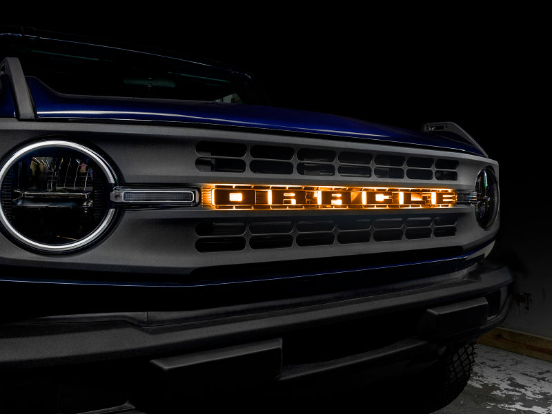 Universal Illuminated White O Letter LED Badges - View 3 | Dirty Garage