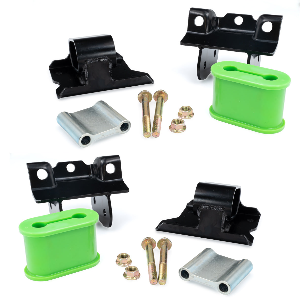 2001-2010 6.6L Duramax Engine Mount Kit 50 Hardness Green - View 2 | Dirty Garage