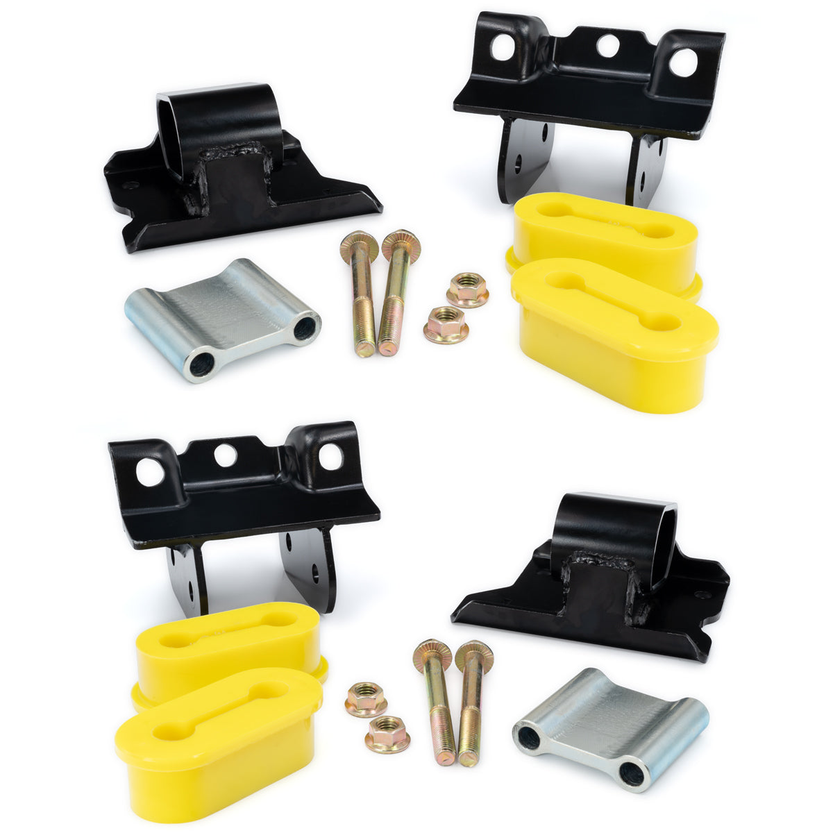 Universal 6.6L Duramax Engine Mount Kit 60 Hardness Yellow - View 2 | Dirty Garage